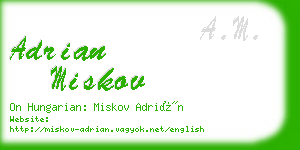 adrian miskov business card